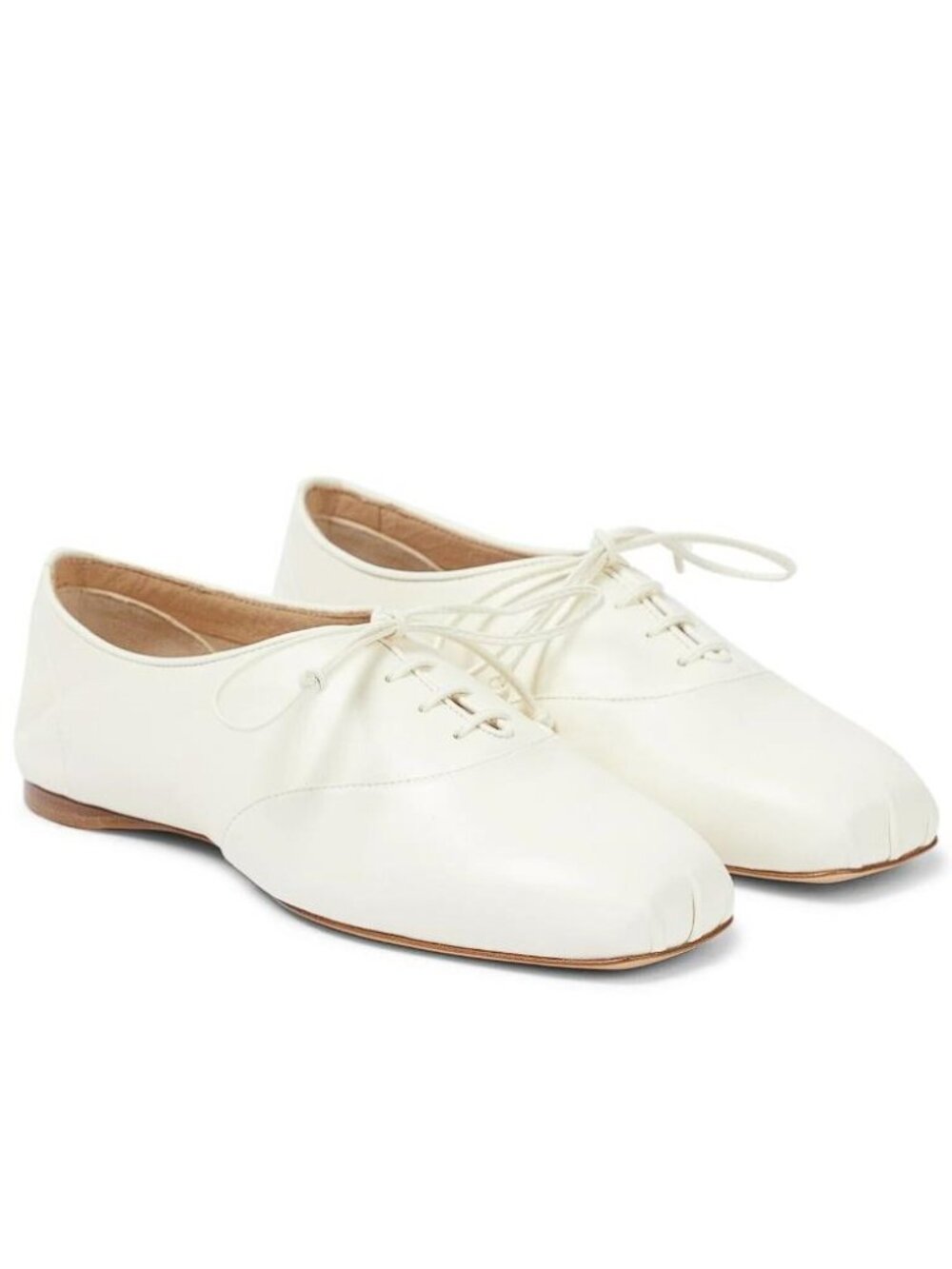 GABRIELA HEARST Women's Maya Leather Flats Size 38.5 In Cream